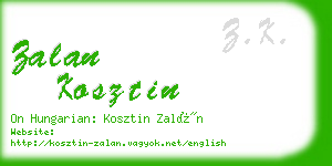 zalan kosztin business card